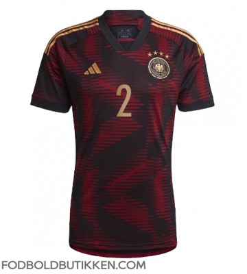 Tyskland Antonio Rudiger #2 Udebanetrøje VM 2022 Kortærmet